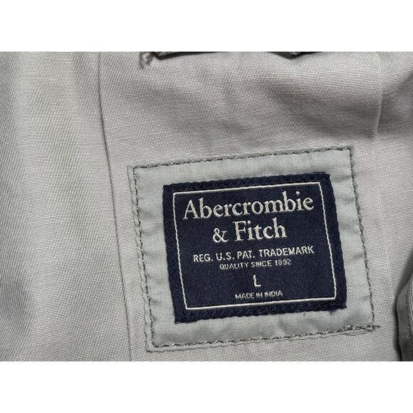 Abercrombie & Fitch Jacket Womens Large Gray Camo Field Utility Military Cotton - Picture 3 of 7